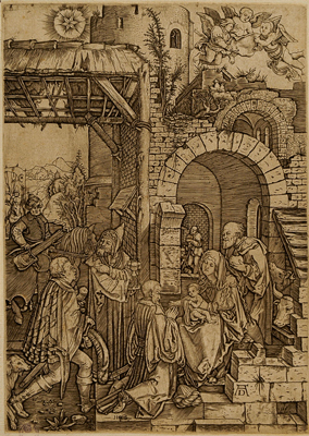 Raimondi Marcantonio - Adorazione dei Re Magi (dalla serie: Vita della Vergine)